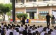 นางสาวธณภร ม่วงศรจันทร รองผู้อำนวยการสถานศึกษา ได้กล่าวต้อนรับคุณครูทั้ง 2 ท่าน ในโอกาสเข้าปฏิบัติหน้าที่